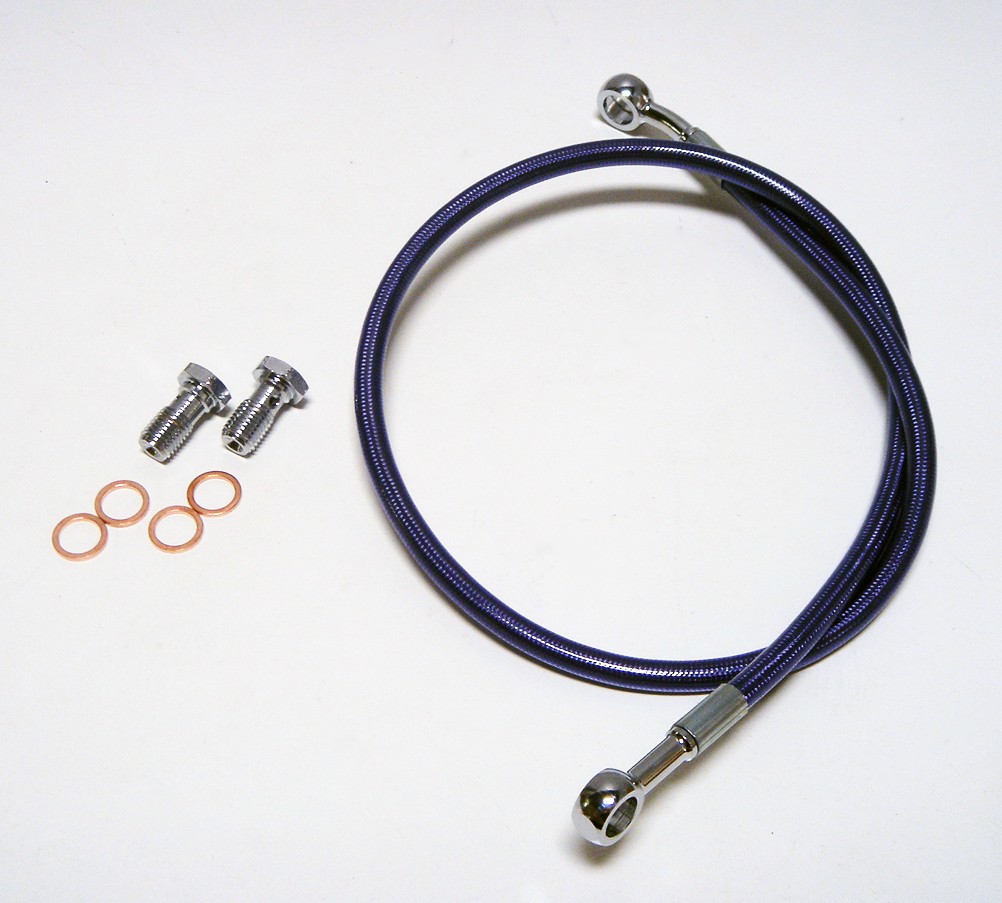 Streamline BLUE Steel Braided +2" Inch Swingarm Rear Brake Line Yamaha Banshee eBay