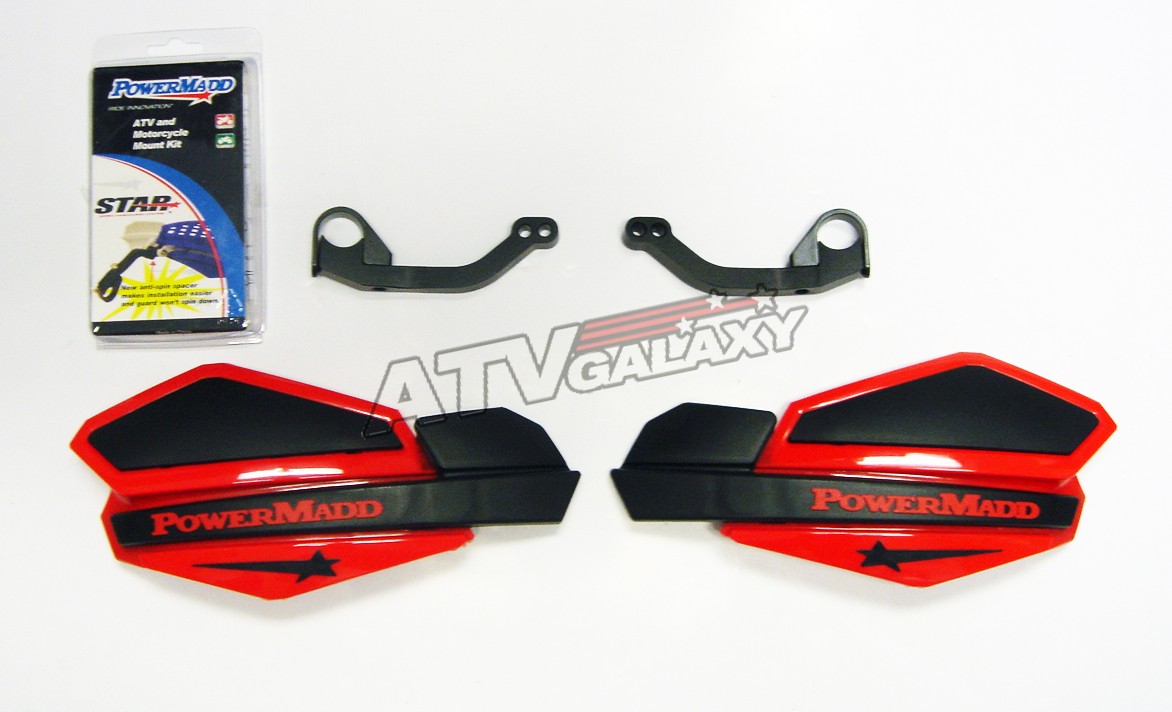 Powermadd Star Hand Guards Handguards Mount Kit Mounting Brackets ATV Motorcycle