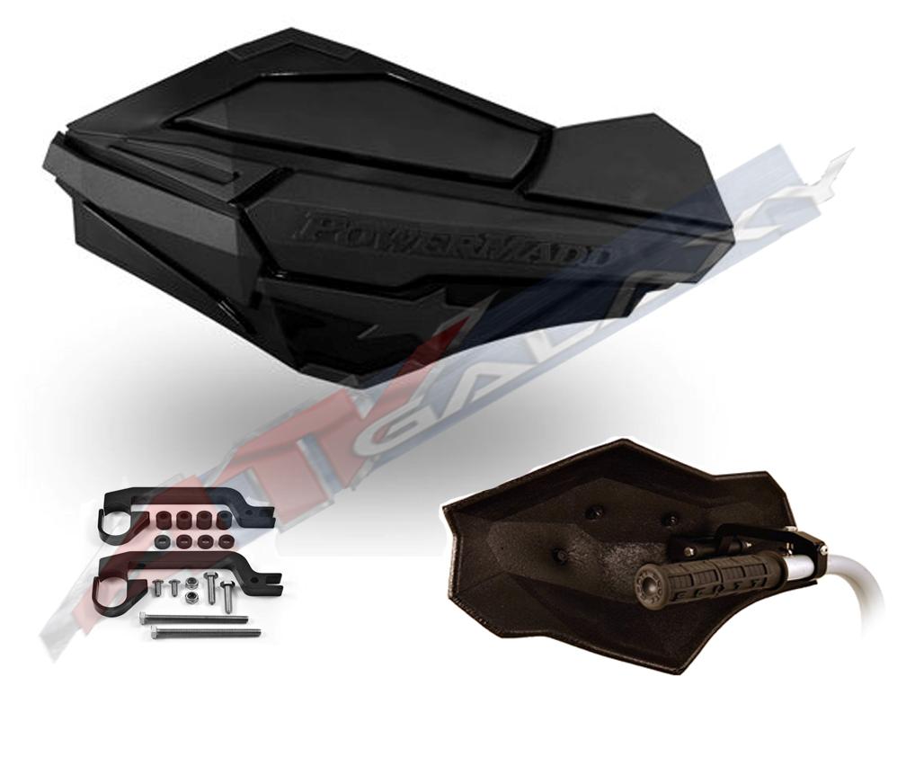 PowerMadd SENTINEL Handguard Guards KIT BLACK W/ ARMOR Snowmobile Hayes