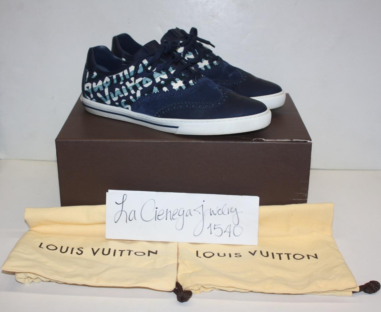 Louis Vuitton Blue Suede Wingtip Low-top Sneakers Size 9.5 / 10.5 US | eBay