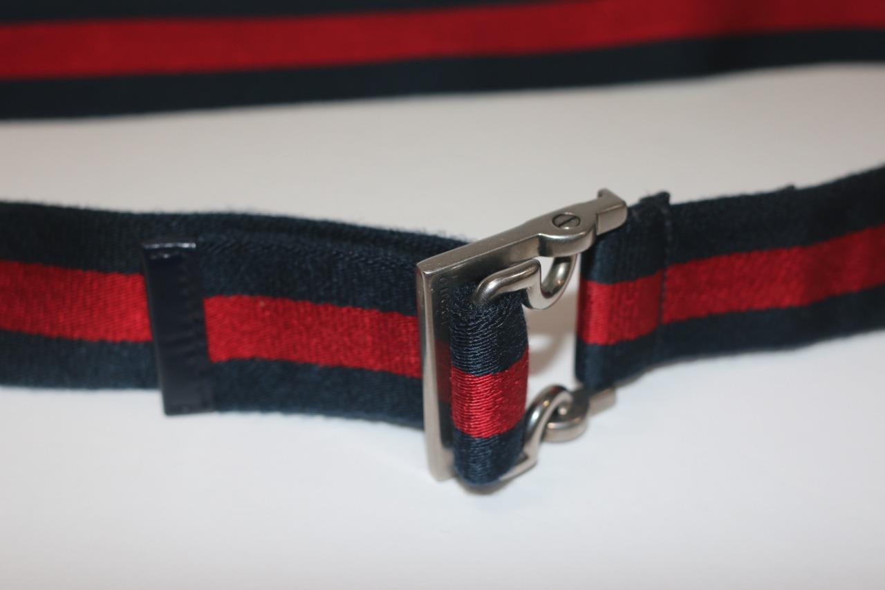 85cm gucci belt size Gucci 211576 Blue Red Signature Web Nylon Belt Size 85 cm / 34 in | eBay
