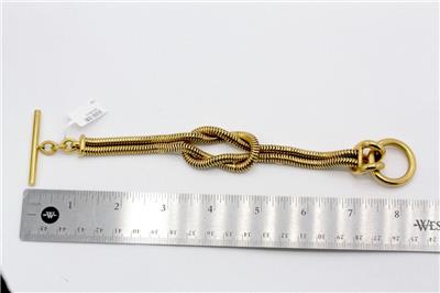 Rare 1980's GUCCI 18K Gold Hercules Knot Bracelet Snake Link