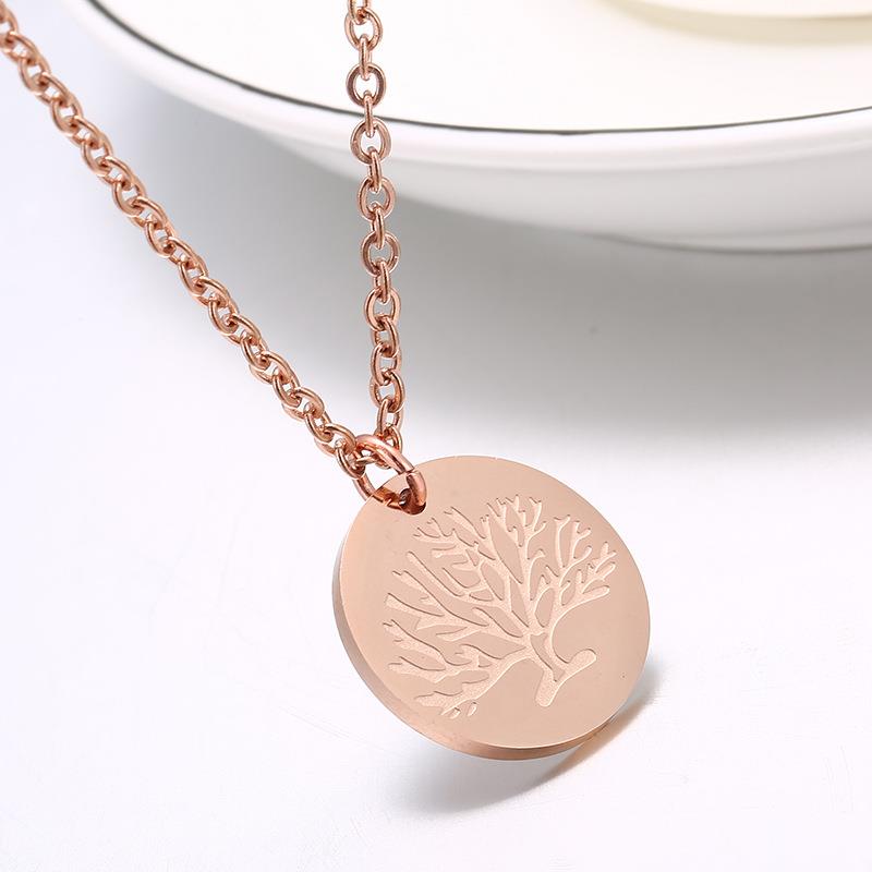 Stainless Steel Silver Gold Tree of Life Pendant Necklace 19.6 inch Jewelry - Picture 7 of 7