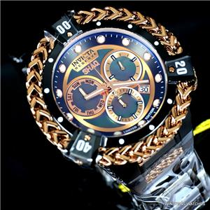invicta 56mm mvt hercules mop shaq swiss reserve rose steel gold