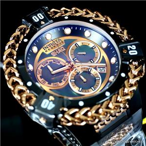 mop 56mm invicta mvt shaq hercules swiss reserve rose steel gold
