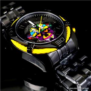 Invicta Romero Britto Modern Art Skull 47mm Black Stainless