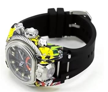 Invicta Reserve Bolt Zeus Magnum Graffiti Black Dial Swiss Mvt 