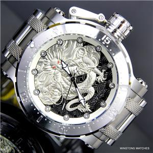 都内で Dragon Forces Coalition Invicta Silver 52mm Steel Tone 3針（時、分、秒）