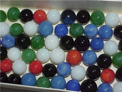 nice group of 64 vintage marbles various colors and sizes great