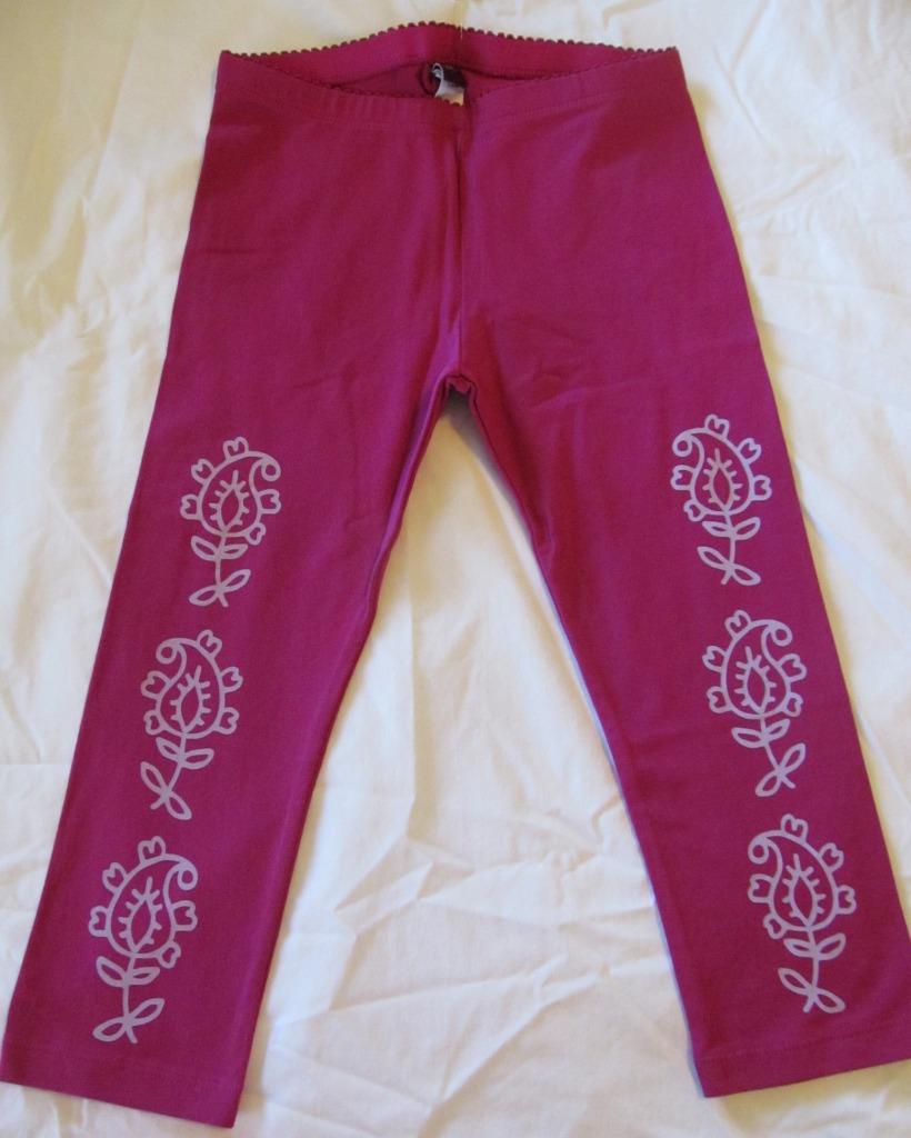 NWT 7 Tea Collection Capri Leggings Poppy Red Primrose Bouquet Raina Aqua - Picture 5 of 5