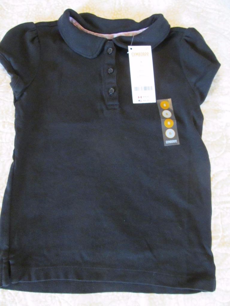 NWT 6 Gymboree Uniform Black Polo Shirt Short Sleeve - Picture 2 of 2