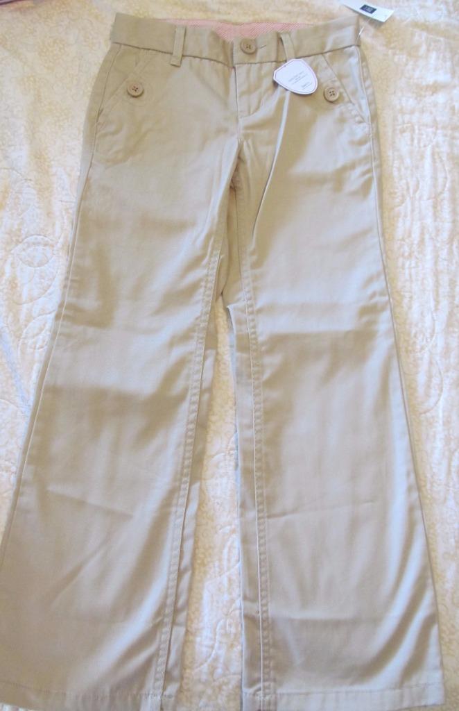 NWT 4 Regular 7 Slim Gap Kids Uniform Gap Shield Khaki Beige Tan Pants Shorts - Picture 7 of 8