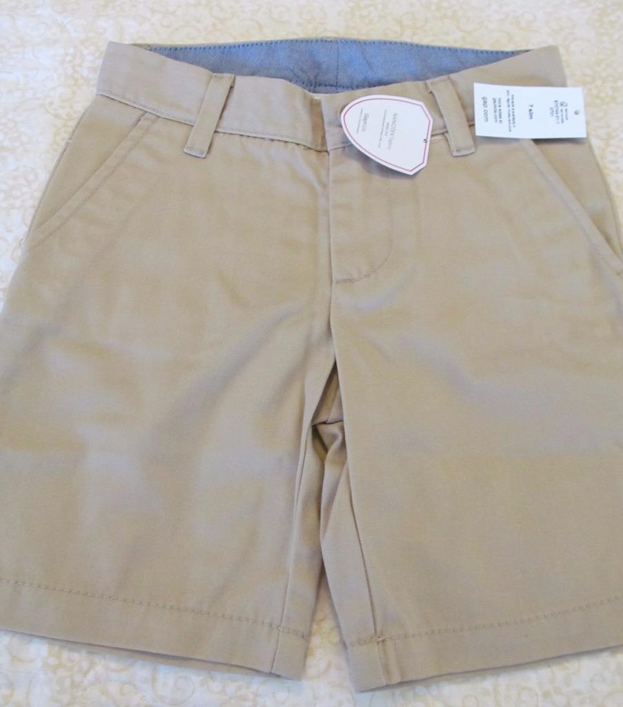 NWT 4 Regular 7 Slim Gap Kids Uniform Gap Shield Khaki Beige Tan Pants Shorts - Picture 8 of 8