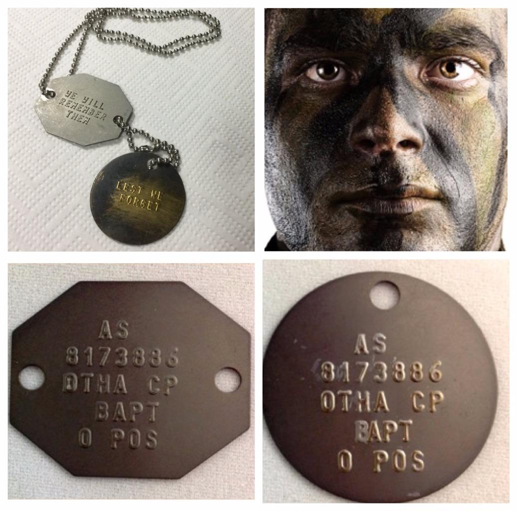 GENUINE MILITARY AUSTRALIAN DOG TAGS BRASS ID AUSSIE DOGTAGS FREE TEXT