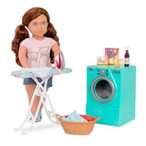 Our Generation Tumble and Spin Laundry Set for 18 inch Dolls w Washer