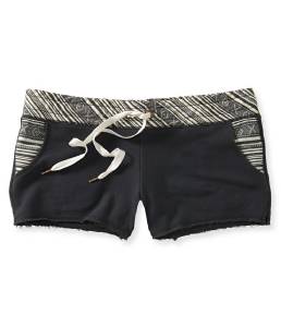 aeropostale tonal woven knit boho festival shorty sweat shorts
