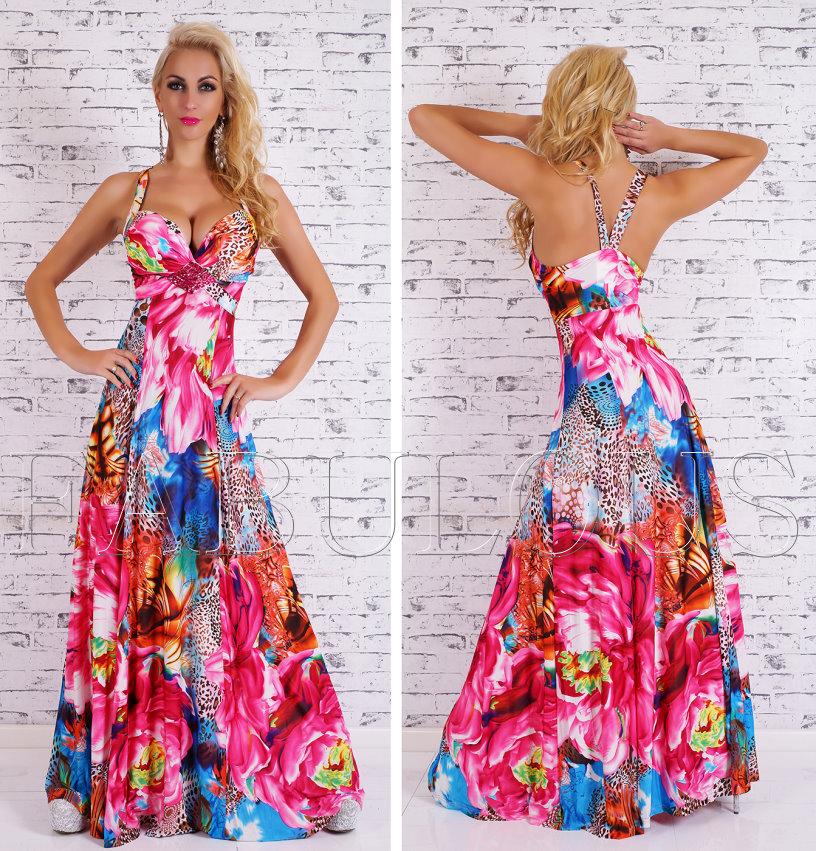 Sexy Floral Maxi Dress Padded Sleeveless Party Formal Size 4 6 8 10 12 ...