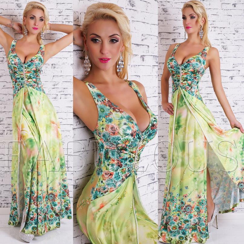 Sexy A-Line Floral Print Maxi Dress Formal Summer SIZE 10 12 8 (US 4 6 ...