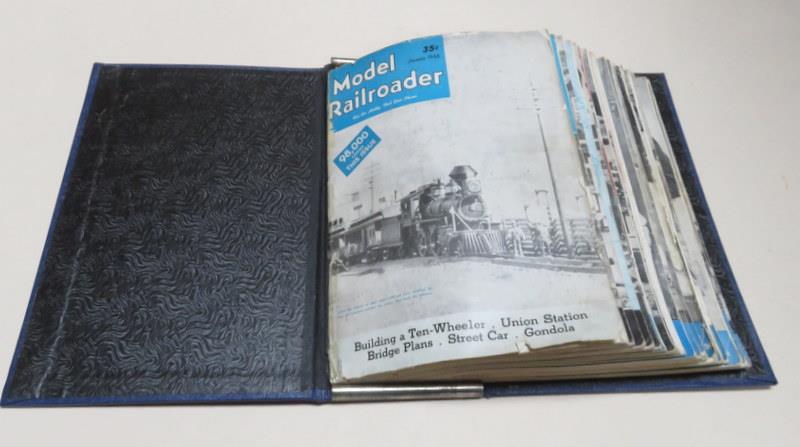 1940s-1960s Model Railroader Magazine Bound Multi-Year Blue Binder – U CHOOSE