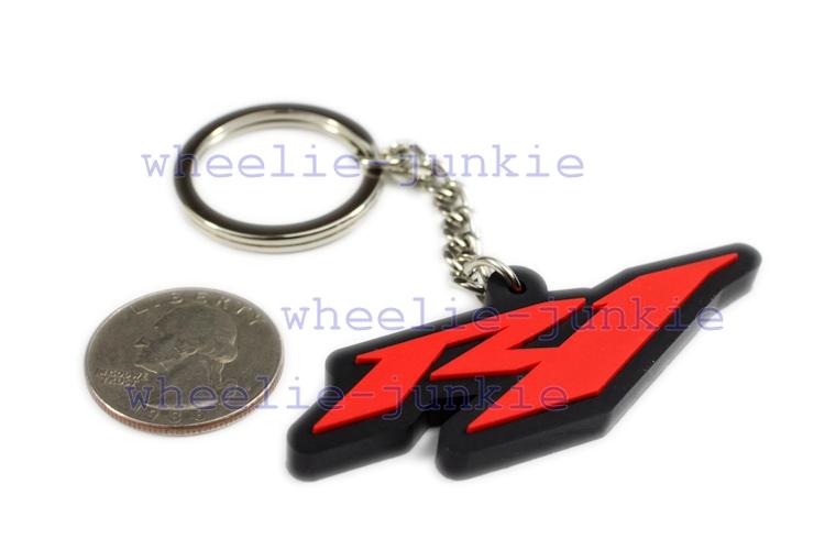 Red Plastic R1 Key Yamaha YZF R1 YZF-R1 YZFR1 Key Chain Fob Ring logo emblem decal White ...