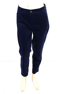 NEW womens blue TALBOTS five-pocket jegging velveteen pants L 14 PETITE ...