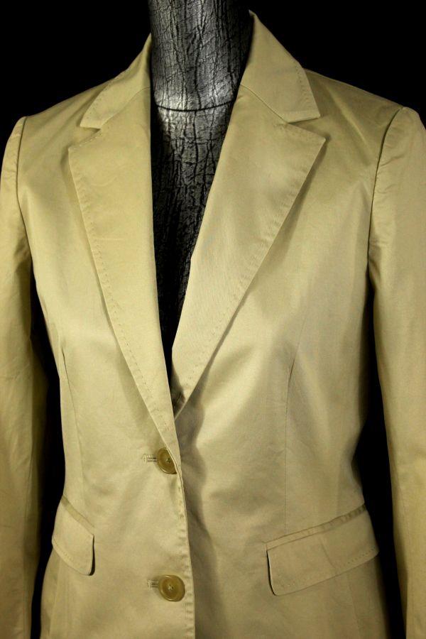 womens khaki tan BANANA REPUBLIC blazer jacket casual career safari ...