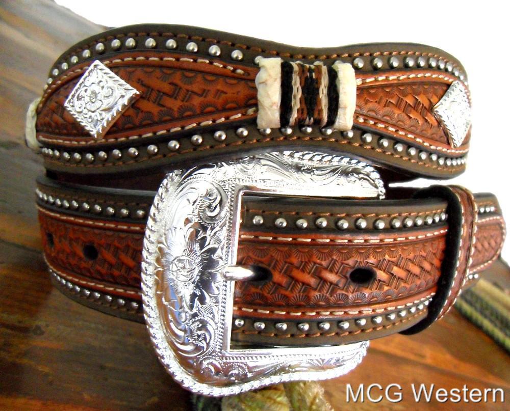 men's tapered concho belts