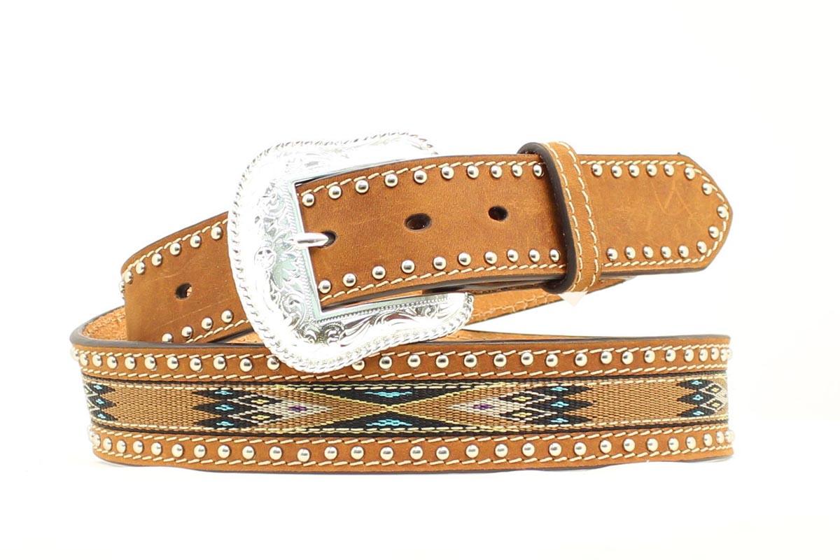 Nocona Western Mens Belt Leather Southwest Brown N2411144 | eBay