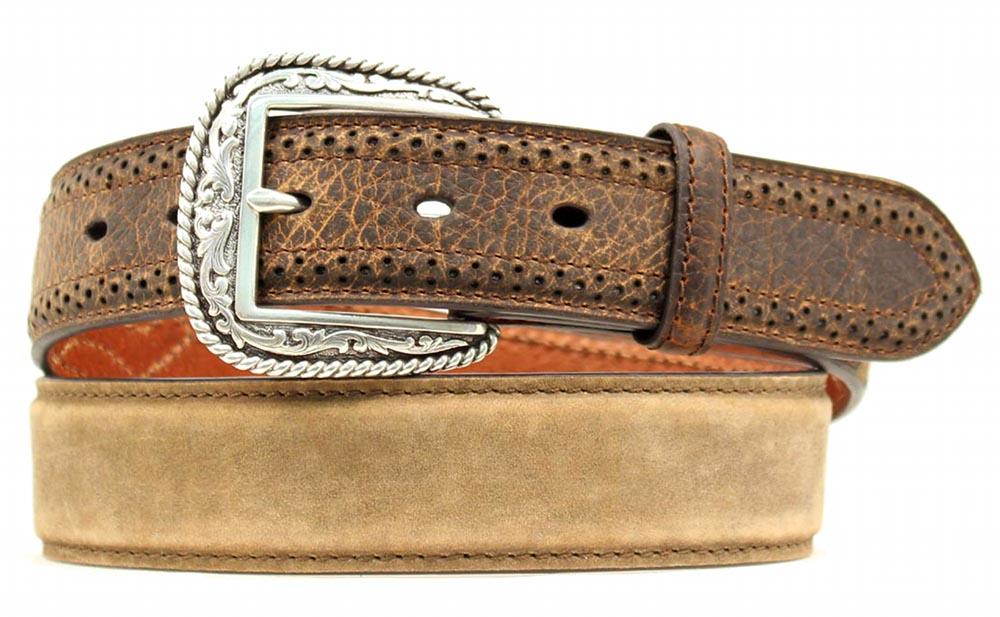 Ariat Western Mens Belt Leather Smooth Distressed Leather Brown ...