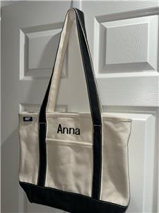 LANDS’END canvas tote bag size M Amazon.com: Lands' End Solid Zip Top Canvas Tote Black/black
