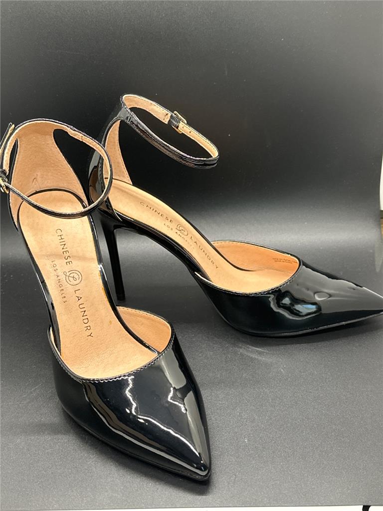 Chinese Laundry DOLLY elegante schwarze Lackleder-Pumps mit Knöchelriemen Schuh NEU - Bild 9 von 12