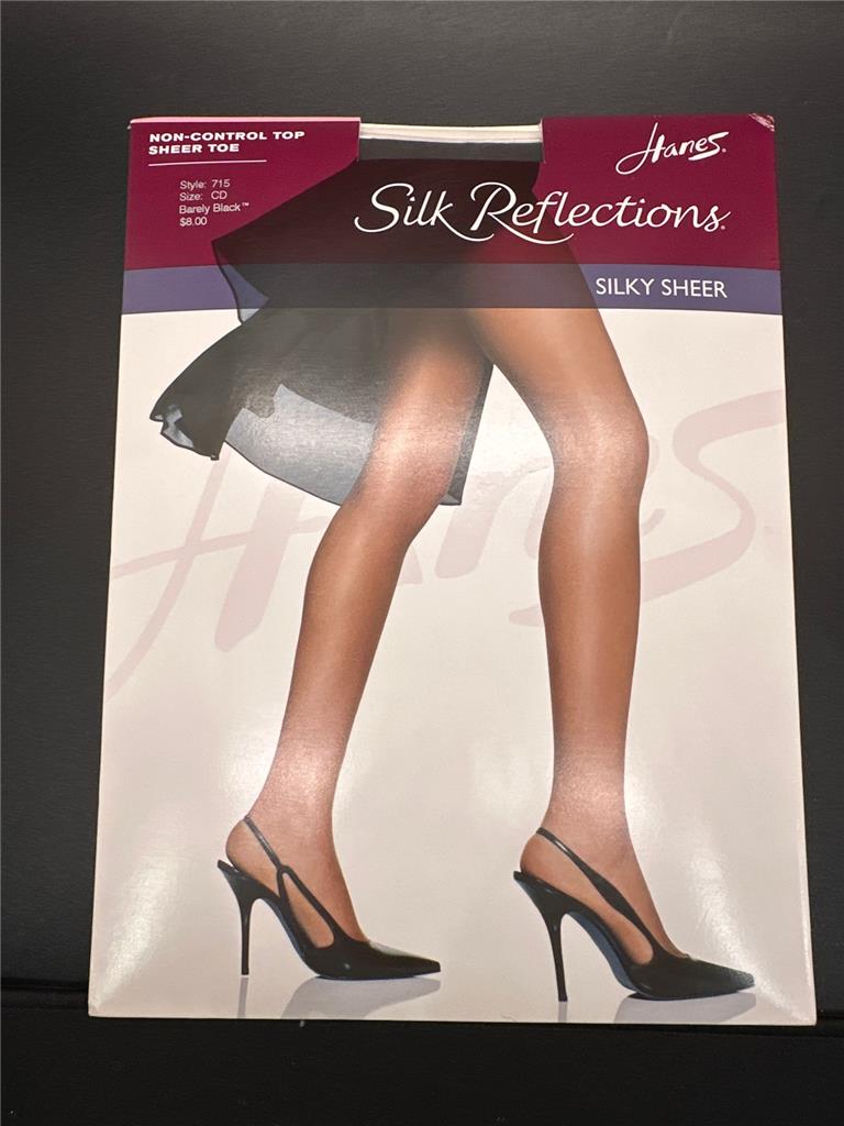 Top Hanes Silk Reflections Setoso Trasparente Anticontrollo 715 Taglia C/D A Scelta - Foto 7 di 9