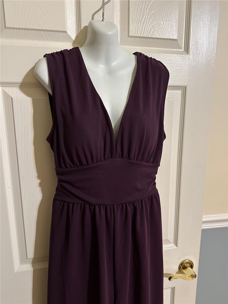 Halara Jumpsuit One Piece Open Back Palazzo  LG  Your Choice Purple or Burgundy-image