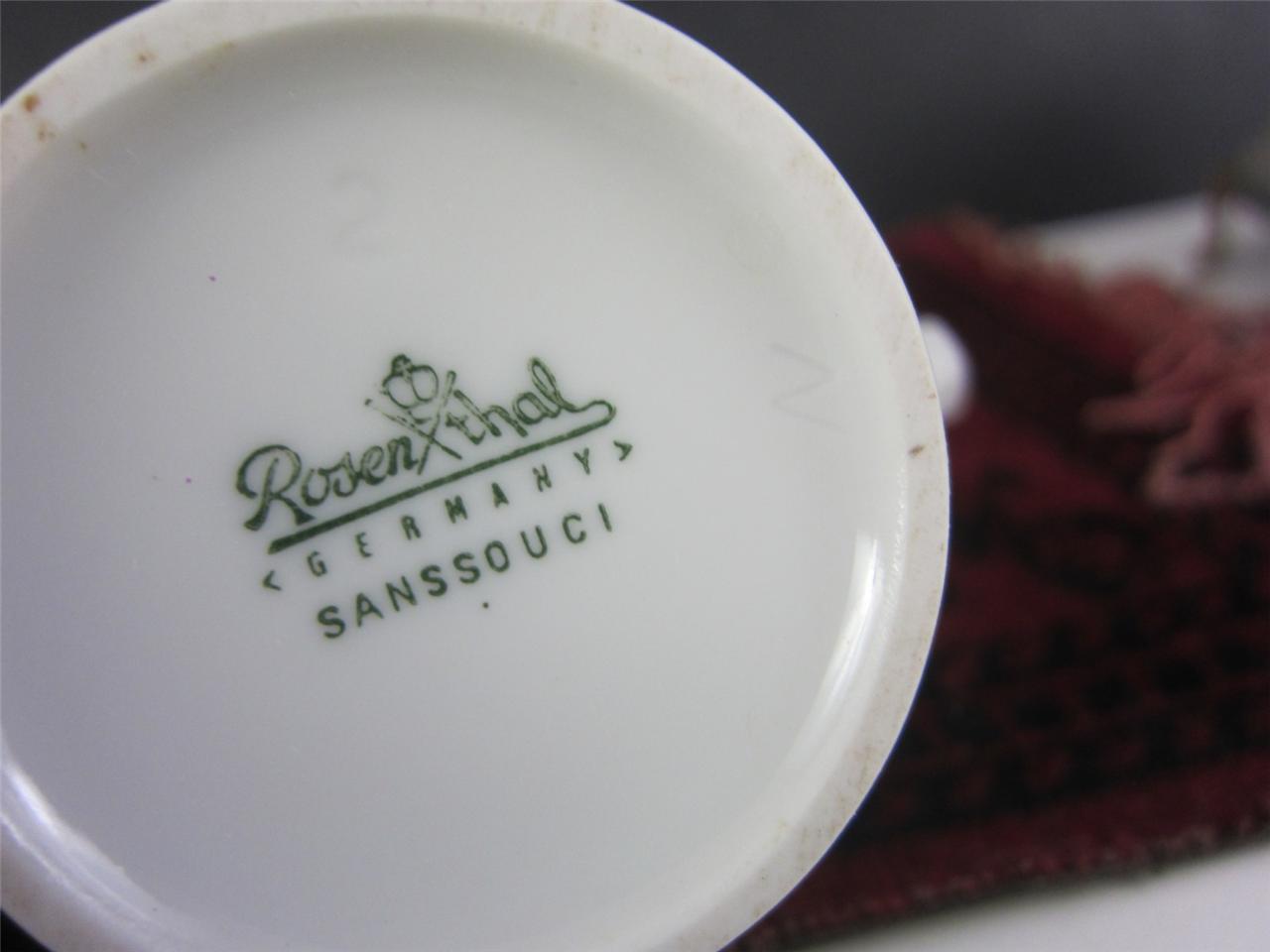 Rosenthal China Sanssouci Embossed Purple Flower Creamer Pitcher