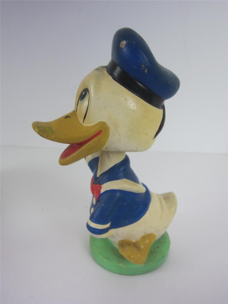 Donald Duck Vintage 2pc Disney Lot Paper Mache Nodder Japan ...