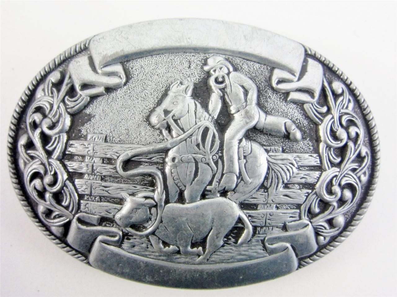 Vintage rodeo trophy buckles