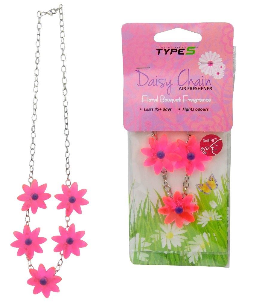 Daisy Flower Chain Car Air Freshener Hanging Floral Scent Home