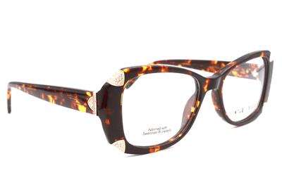 Authentic Design Sunglasses/Eyeglasses Havana Swarovski Crystals M4885 By Caviar Caviar M4885 4885 Eyeglasses Havana with Swarovski Crystals  main image 3