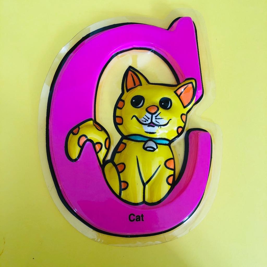 Vintage Nursery Kids Alphabet Wall Hanging 2D Molded Plastic Picture Letters 80s - Picture 15 of 17