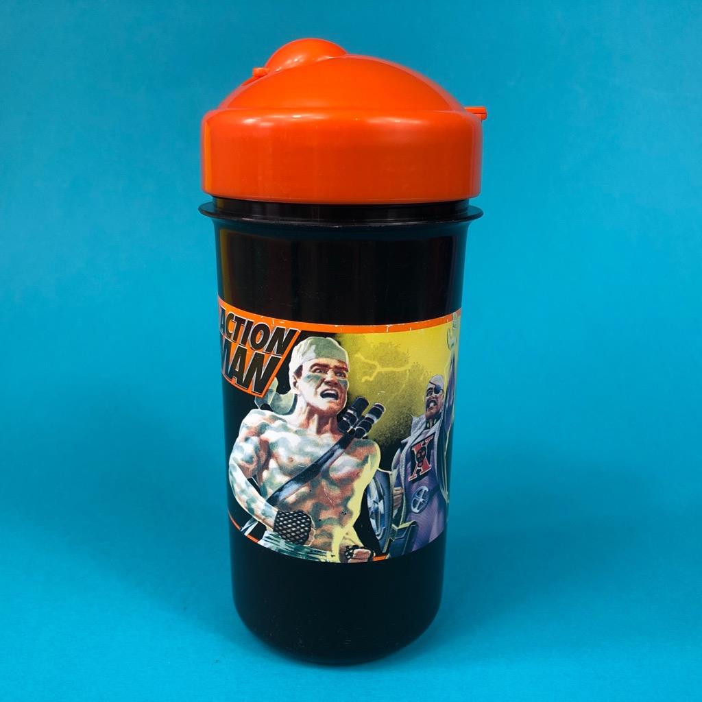 Vintage Action Man Black & Orange Toy Water Bottle Flip Lid Flasks 1990s Choose! - Picture 9 of 9