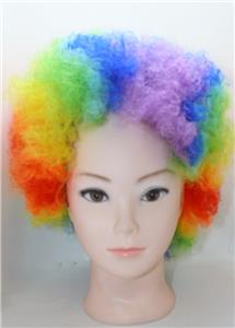 rainbow afro wig