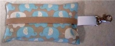 Baby Elephant Cotton Fabric Travel Tissue Kleenex Pouch Holder With Clasp Ebay