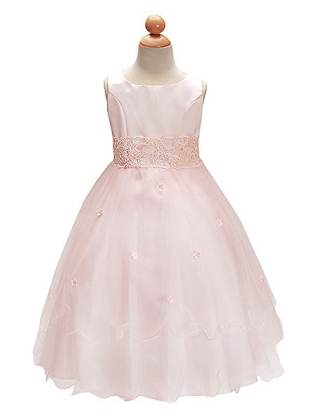 Pink Triple Layer Tulle Flower Girl Dress size BABY 2 4 6 8 10 12 14 16 ...