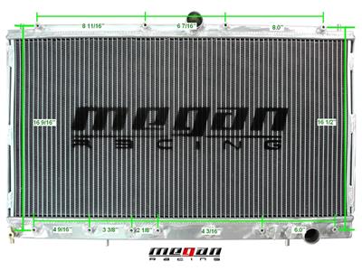 MEGAN HIGH PERFORMANCE ALUMINUM RADIATOR FOR 90-99 MITSUBISHI 3000GT ...