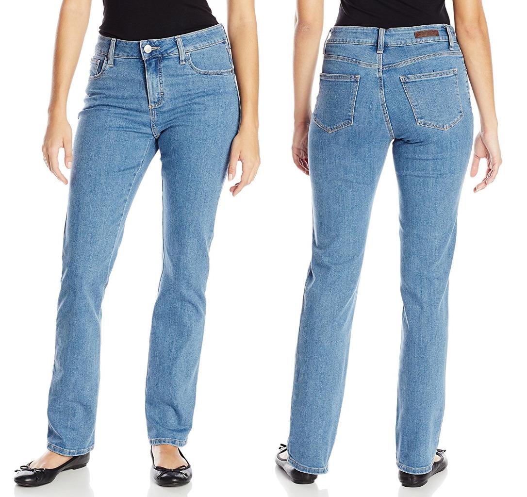 Lee Jeans Women's Classic Fit Straight Leg Pants Stretch Jean Blue ...