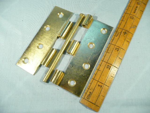 3"(75mm)or4"(100mm) LOOSE PIN LIGHT BUTT HINGES(PAIR-BRASS OR SELF COLOUR STEEL) - Picture 9 of 10