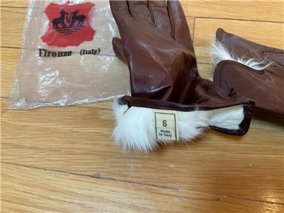 小物 MADOVA SUEDE GLOVES CAMEL BROWN FIRENZE New Vintage Madova Firenze Italy Brown Leather Fur Lined