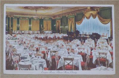 Details About Unused Postcard Empire Room Palmer House Chicago Illinois