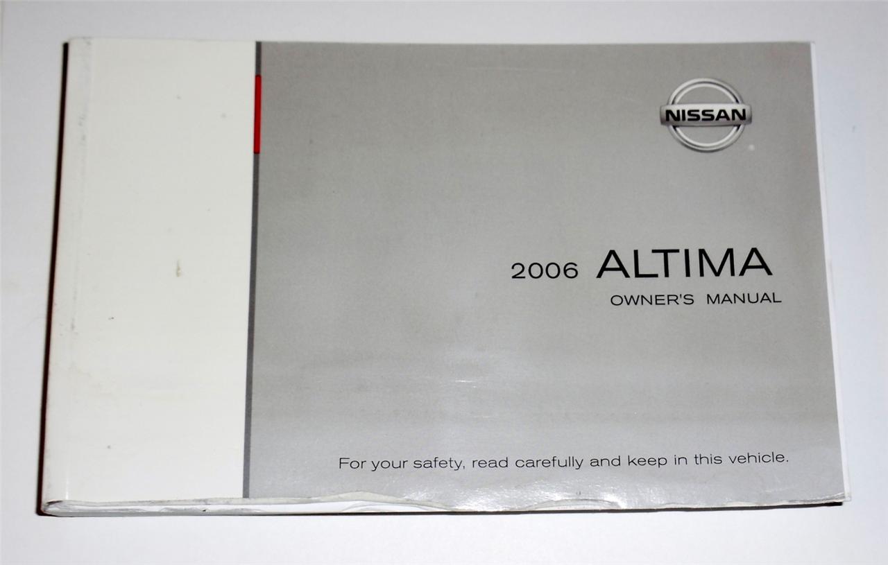2006 Nissan Altima Owners Manual Book | eBay