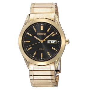 NEW SEIKO CORE COLLECTION SOLAR MENS WATCH STAINLESS STEEL DAY DATE ...